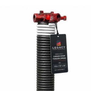 218 x 1.75" x 28" Left Side Garage Door Torsion Spring (Right Wound)